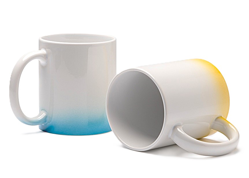 White sublimation mug - colored base